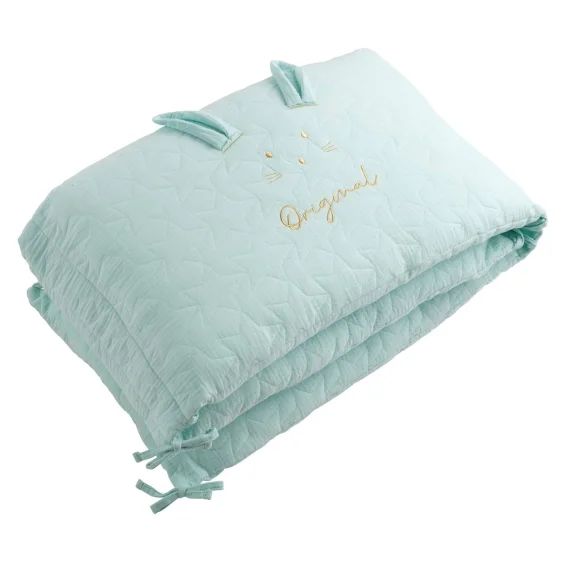 Tour De Lit Bébé En Coton Bleu Ciel