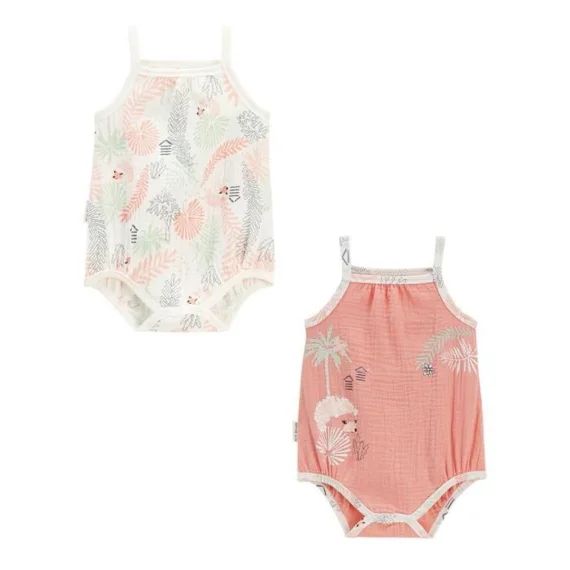 Lot De 2 Bodies Bébé À Bretelles Cilaos Orange