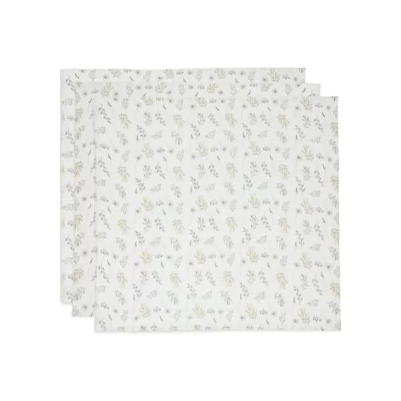 Lot de 3 langes en coton Wild Flowers (70 x 70 cm)