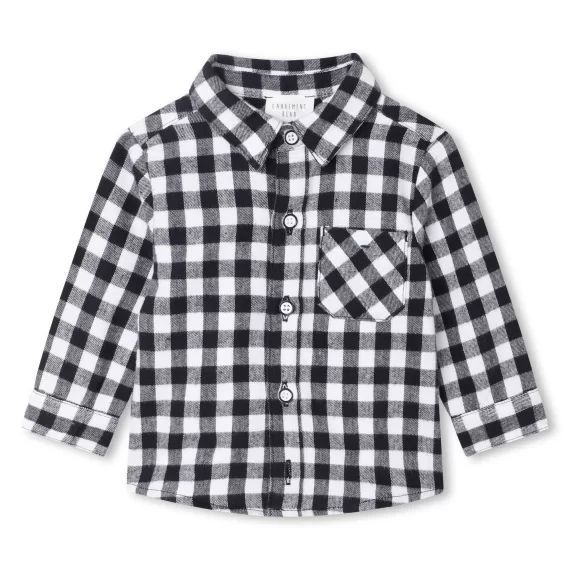Chemise en flanelle à carreaux Garçon Blanc
