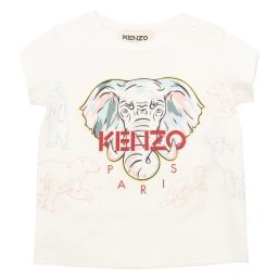T-shirt en coton avec imprimé Fille Blanc