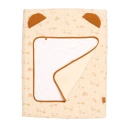 Matelas À Langer En Double Gaze De Coton Et Sa Serviette Beige