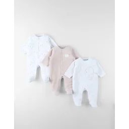 Set De 3 Dors-bien En Velours Ecru