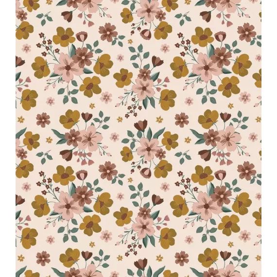 Papier peint Capucine motif bouquet (50cm x 10m)