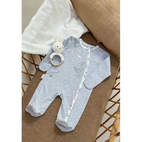 Pyjama Bébé Ouverture Zippée Frimousse Gris