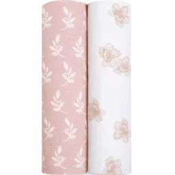 Lot de 2 maxi-langes en coton bio Earthly (120 x 120 cm)