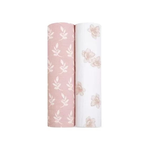 Lot de 2 maxi-langes en coton bio Earthly (120 x 120 cm)