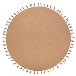 Tapis Enfant Rond Avec Pompons Lisette – Nattiot Marron