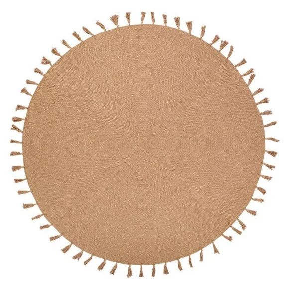 Tapis Enfant Rond Avec Pompons Lisette – Nattiot Marron