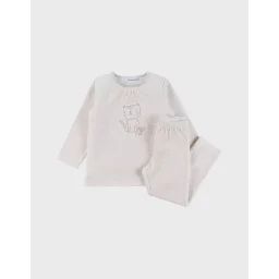 Pyjama 2 Pièces En Velours Beige