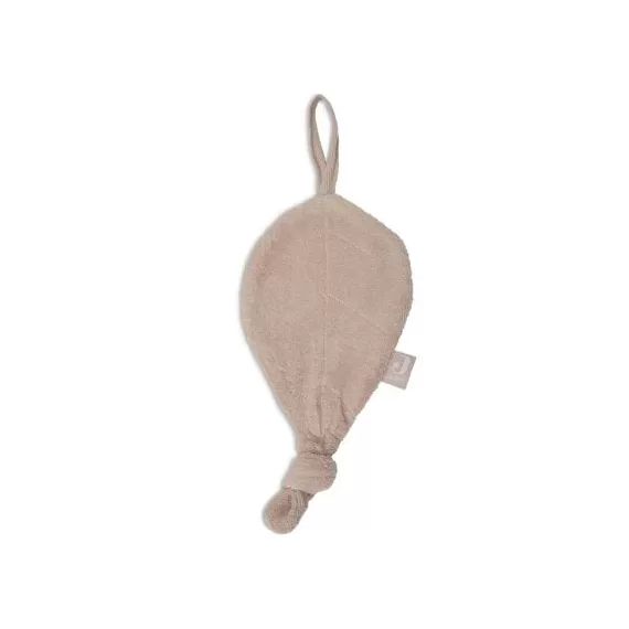 Doudou attache sucette feuille Pale Pink