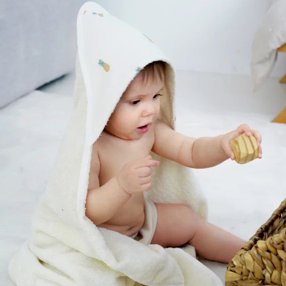 Cape de bain bébé Ananas