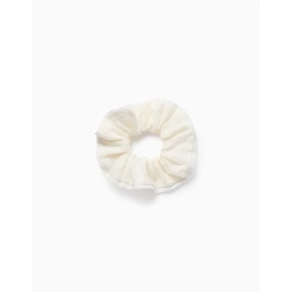 Chouchou En Tissu Dobby Beige Clair
