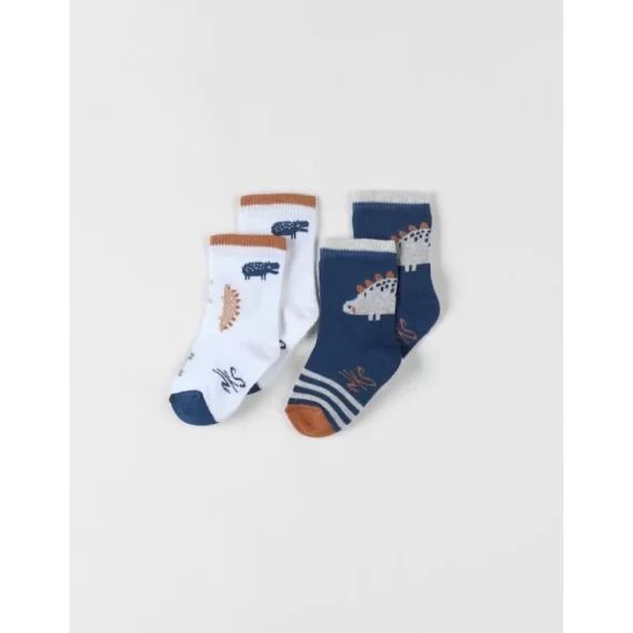 Set de 2 paires de chaussettes en tricot blanc