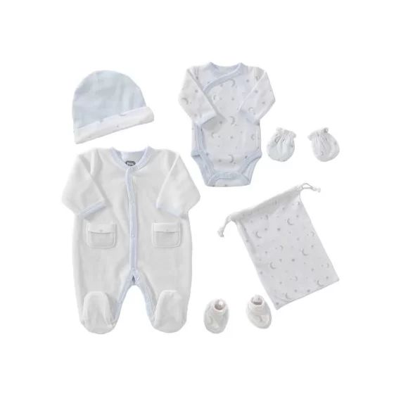 Coffret de naissance bleu (6 pièces)
