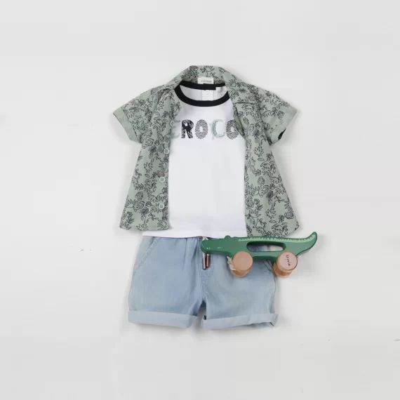 Short en denim léger Garçon Bleu