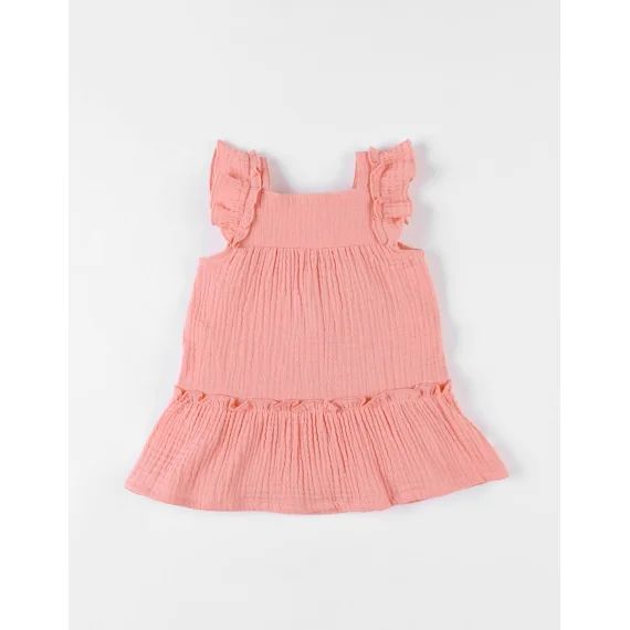 Robe Évasée En Mousseline De Coton Rose