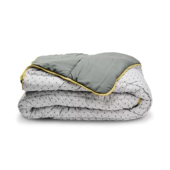 BLEU CALIN Couette imprimée Graphique – Chaude et douce – Utilisation sans housse – 140x200cm gris