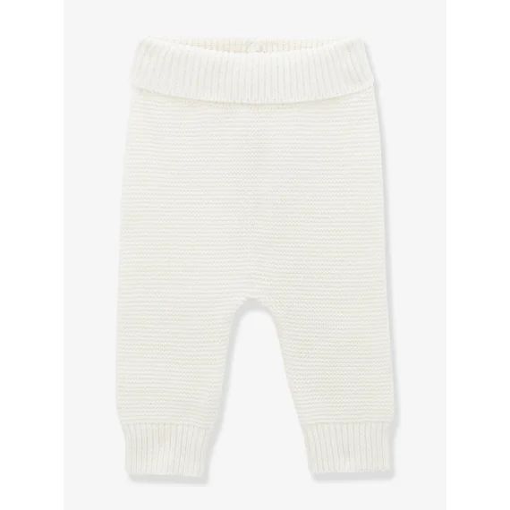 Legging bébé en coton biologique et laine CYRILLUS blanc