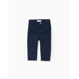 Pantalon Chino En Sergé Bleu Foncé