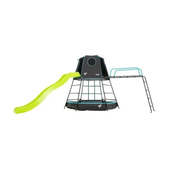 Aire De Jeux Metal Explorer Tp Toys Black Edition Tour – Tapis Explorer – Hublot – Pont De Singe – Toboggan – Piscine A Balles – Kit Noir