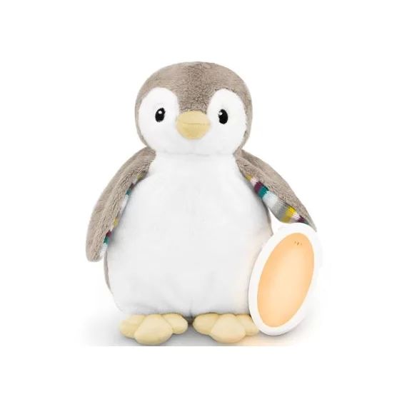 Peluche veilleuse bruit blanc ou musicale Phoebe le pingouin