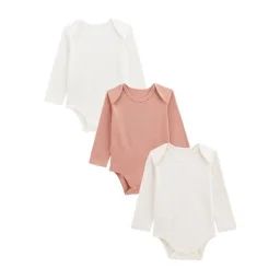 Lot De 3 Bodies Bébé Manches Longues Rose