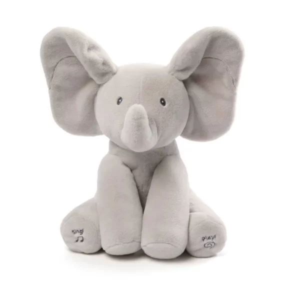 Jouet Peluche – 6054176 Bébé Interactive Age Flappy L&rsquo;éléphant gris