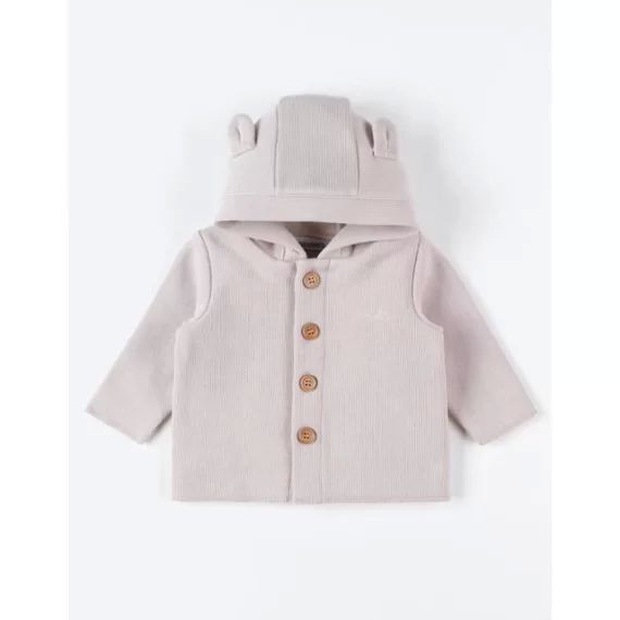 Manteau en velours beige