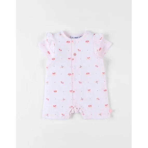 Combishort Papillons En Jersey Rose