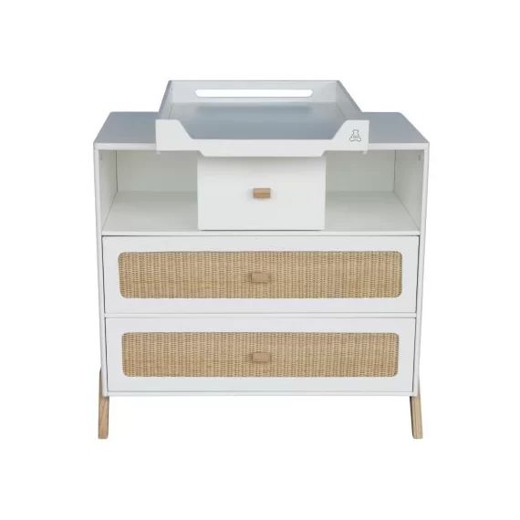 Pack commode et plan à langer Marelia blanc neige