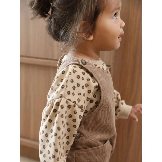Sweat-shirt imprimé motif léopard taupe