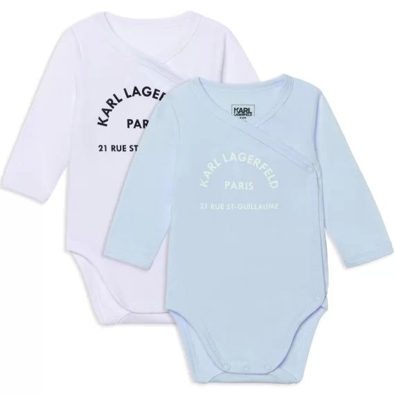 Lot de 2 bodies imprimés Garçon Bleu