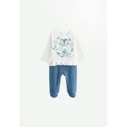Pyjama Bébé En Velours Polarmoon Bleu