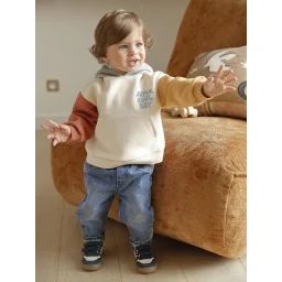 Ensemble bébé sweat-shirt à capuche + Jean multicolore