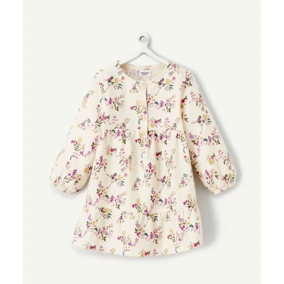 Robe bébé fille en coton organique imprimé fleuri