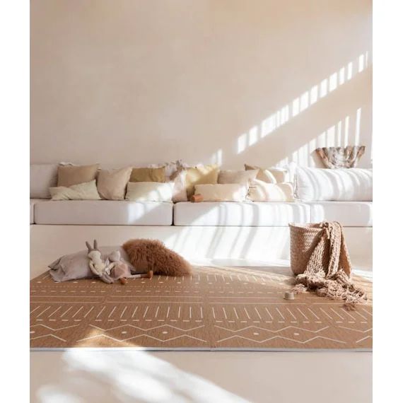Tapis De Jeu Prettier Puzzle Toddlekind Brun – Taille 120x180cm – Mousse Eco-responsable Eva Marron