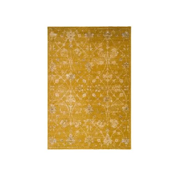Tapis rectangulaire Inspiration florale miel (160 x 230 cm)