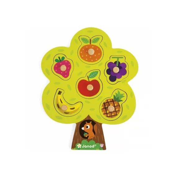 Puzzle à encastrement arbre gourmand (6 pièces)