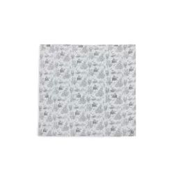 Lange gaze de Coton 115x115cm Mésange bleue – Animaux de la forêt –