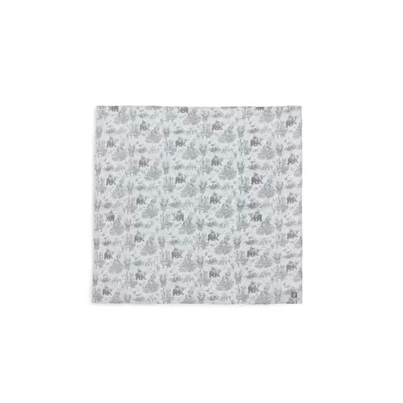 Lange gaze de Coton 115x115cm Mésange bleue – Animaux de la forêt –