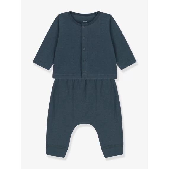 Ensemble 2 pièces en coton bio PETIT BATEAU gris
