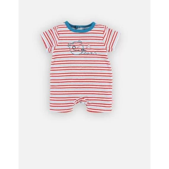 Pyjama Combishort En Jersey Rouge