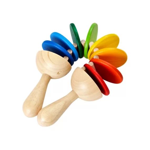 Claquette en bois multicolore