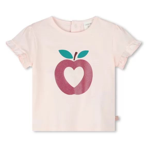 T-shirt à manches courtes Fille Rose