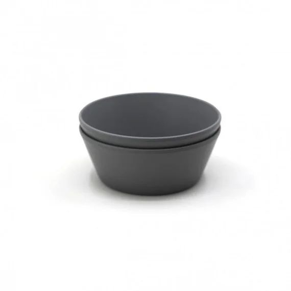 Lot De 2 Bols Ronds Gris – Repas Bébé – Mushie Gris