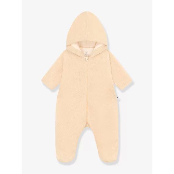Combipilote à capuche en sherpa bébé PETIT BATEAU beige