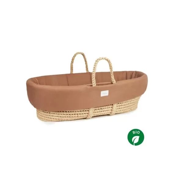 Habillage de couffin Lin français noisette