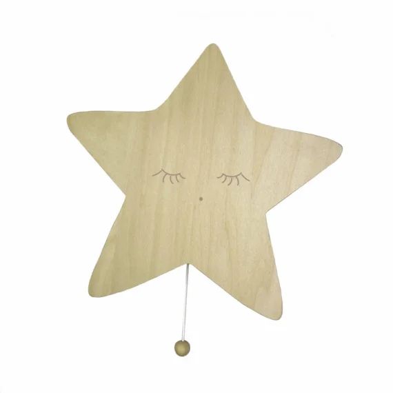 Boite Musicale Murale Etoile Beige