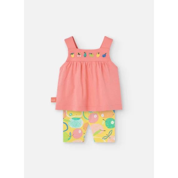 Ensemble T-shirt À Bretelles Et Leggings Rose
